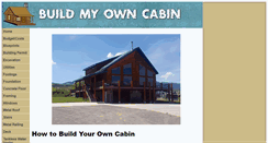 Desktop Screenshot of buildmyowncabin.com
