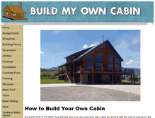 Tablet Screenshot of buildmyowncabin.com